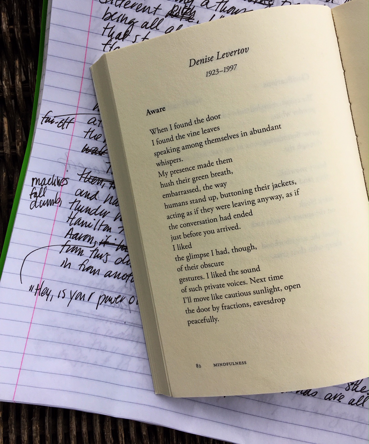 image of poem and writing paper